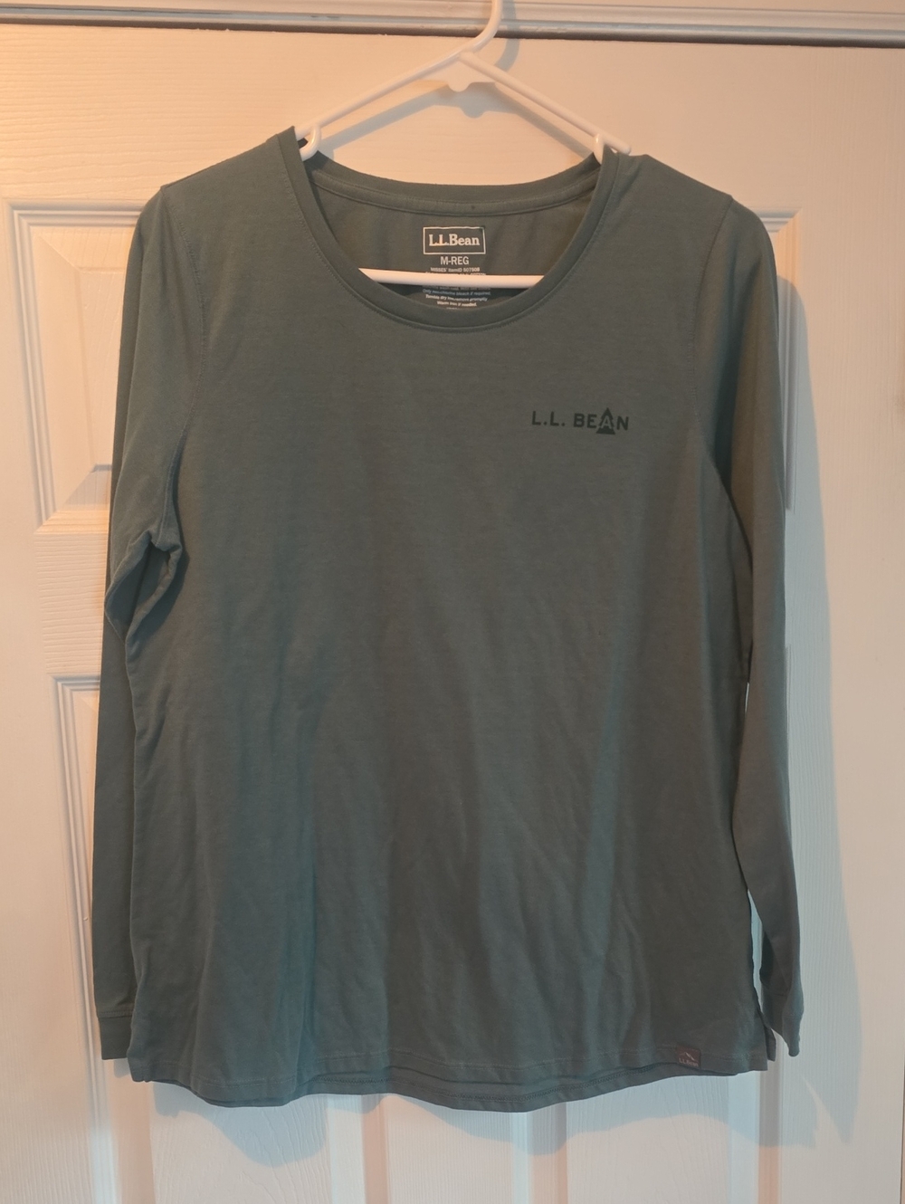 L.L. Bean Womens Long-Sleeve Crewneck Shirt — Green